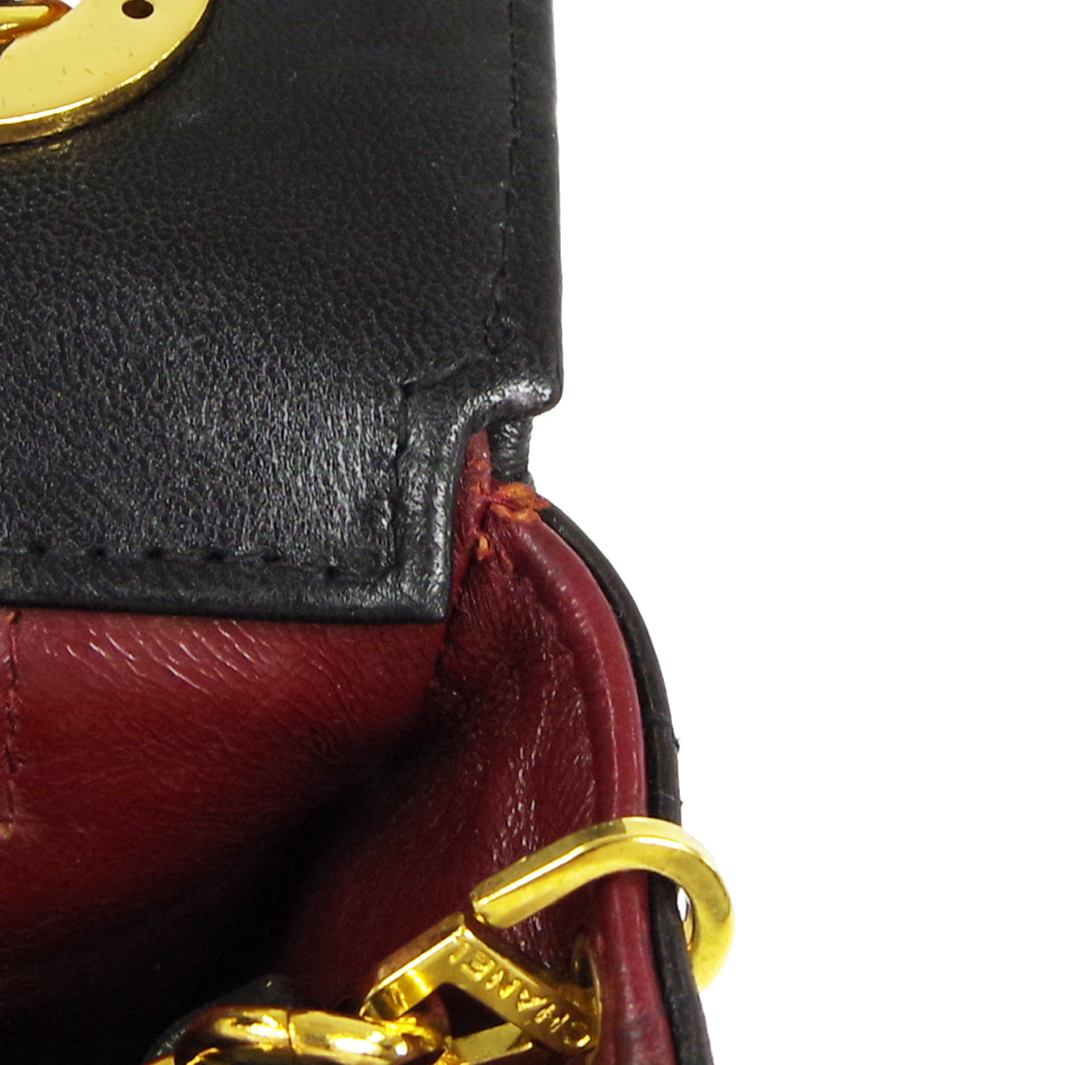 CHANEL 1994-1996 Straight Flap Medium Black Lambskin 47549