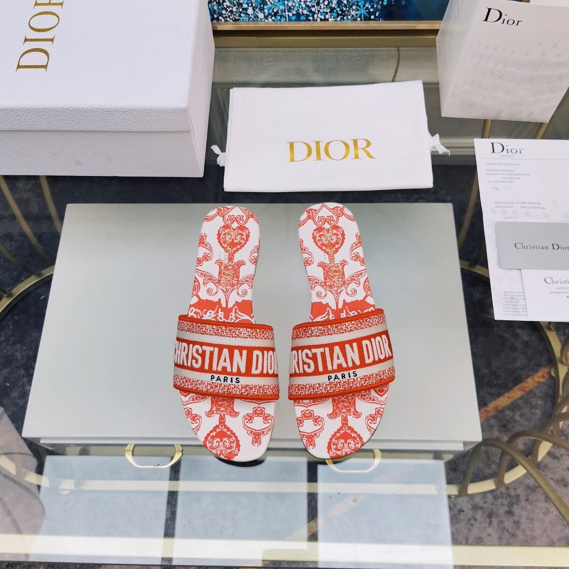 Luxury DiorMule Dway Slide 10mm Multi-motifs Style 80