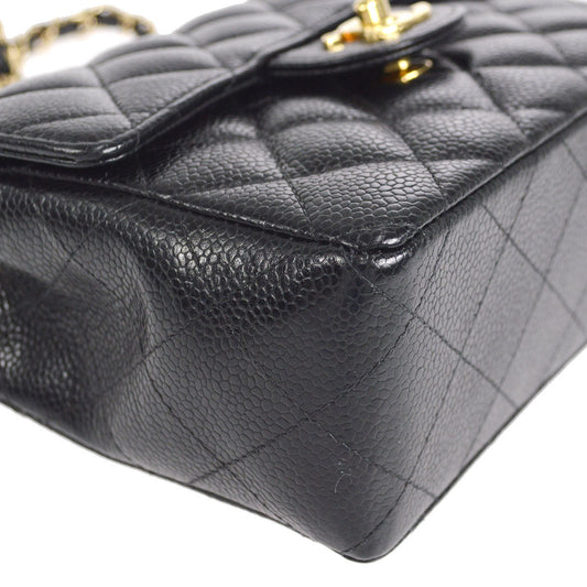 CHANEL 2003-2004 Classic Square Flap Mini 17 Black Caviar 27083