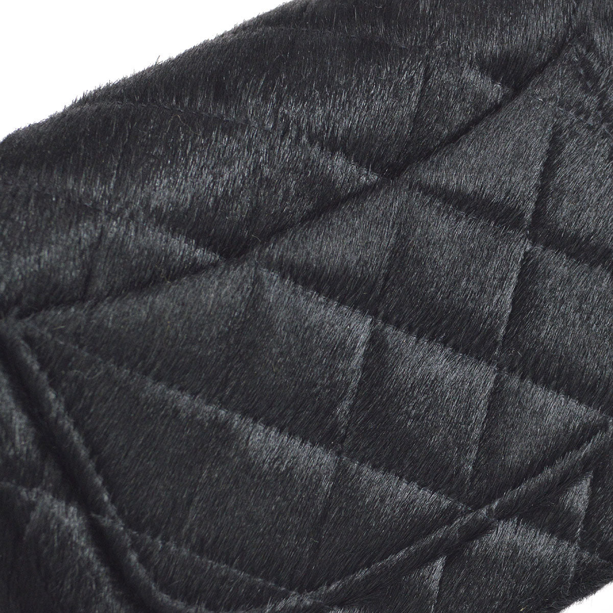 CHANEL * 1991-1994 Classic Flap Handbag Micro Black Pony Hair 57754