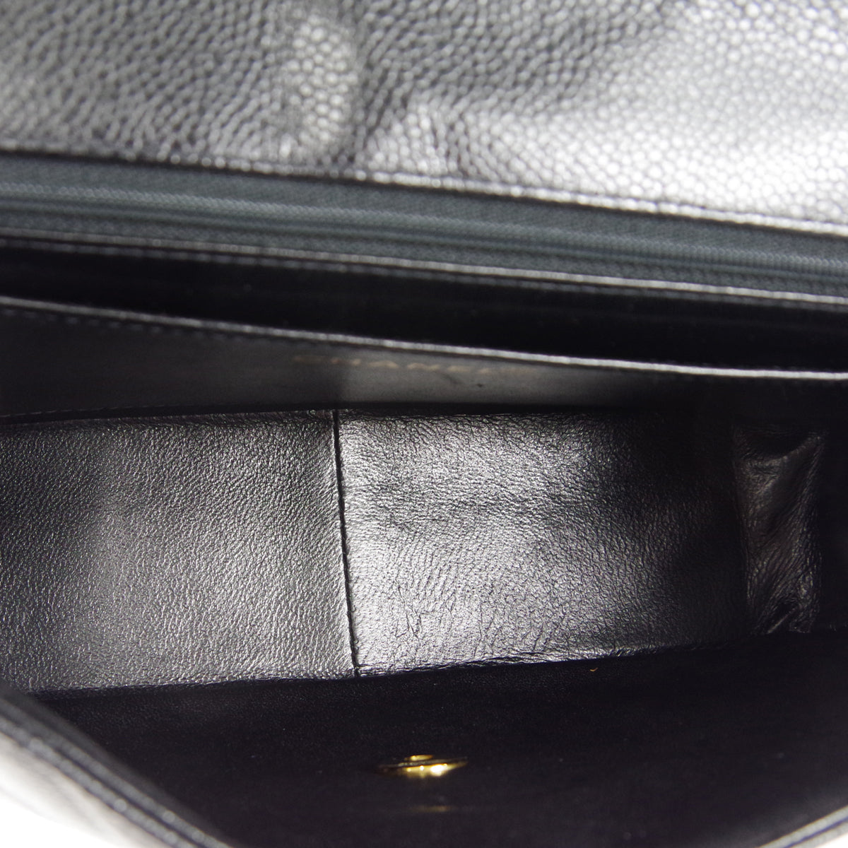 CHANEL 1997-1999 Tall Diana Flap Medium Black Caviar 27060