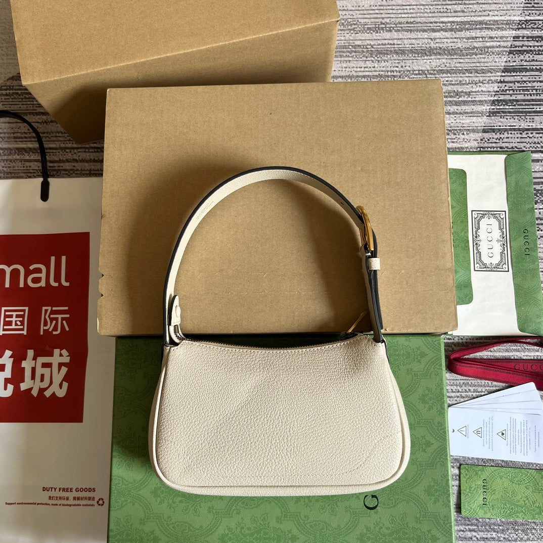 Luxury Gucci APHRODITE MINI 21 SHOULDER BAG IN WHITE CALFSKIN