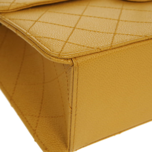 CHANEL Classic Flap Jumbo Shoulder Bag Beige Caviar 48601
