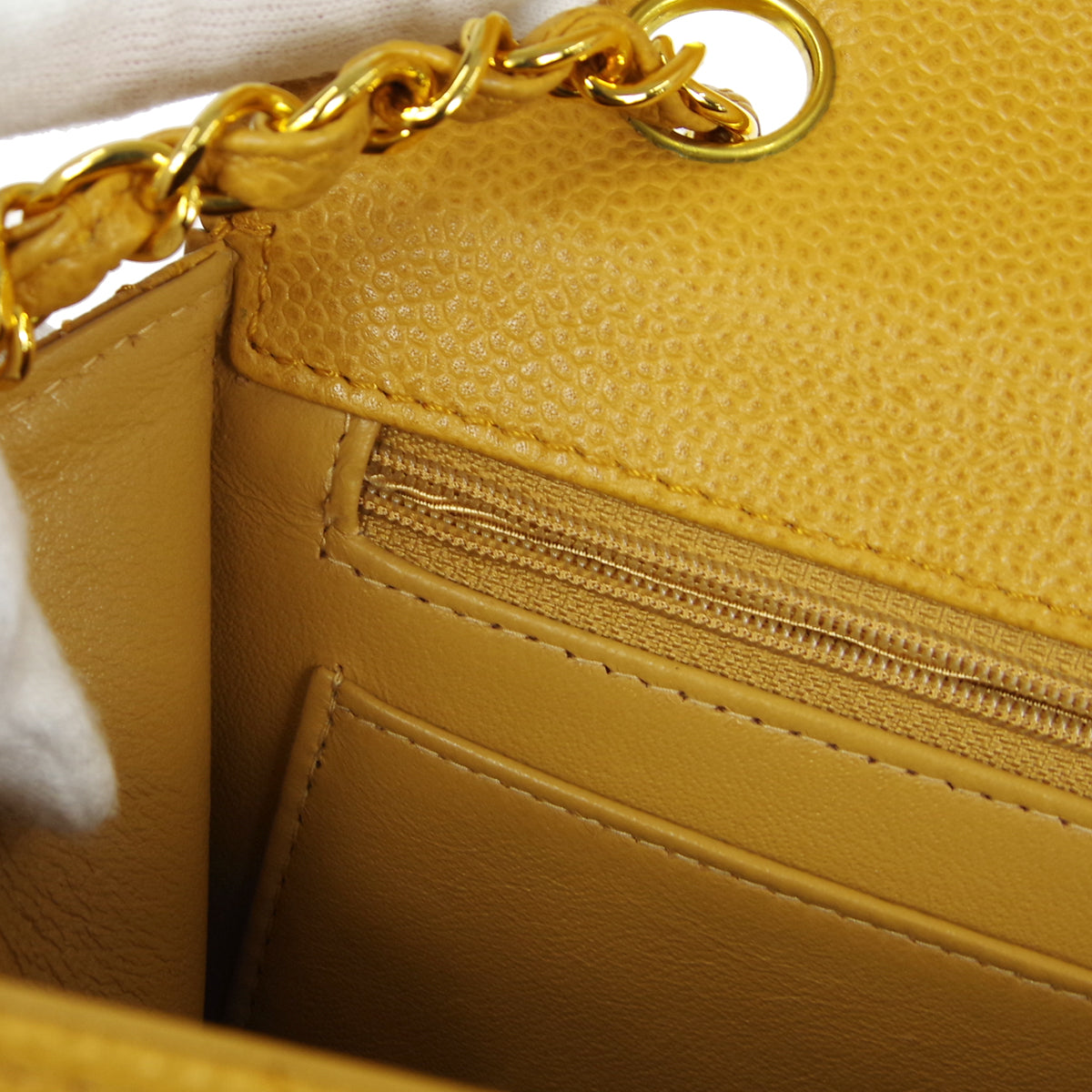 CHANEL Classic Flap Jumbo Shoulder Bag Beige Caviar 48601