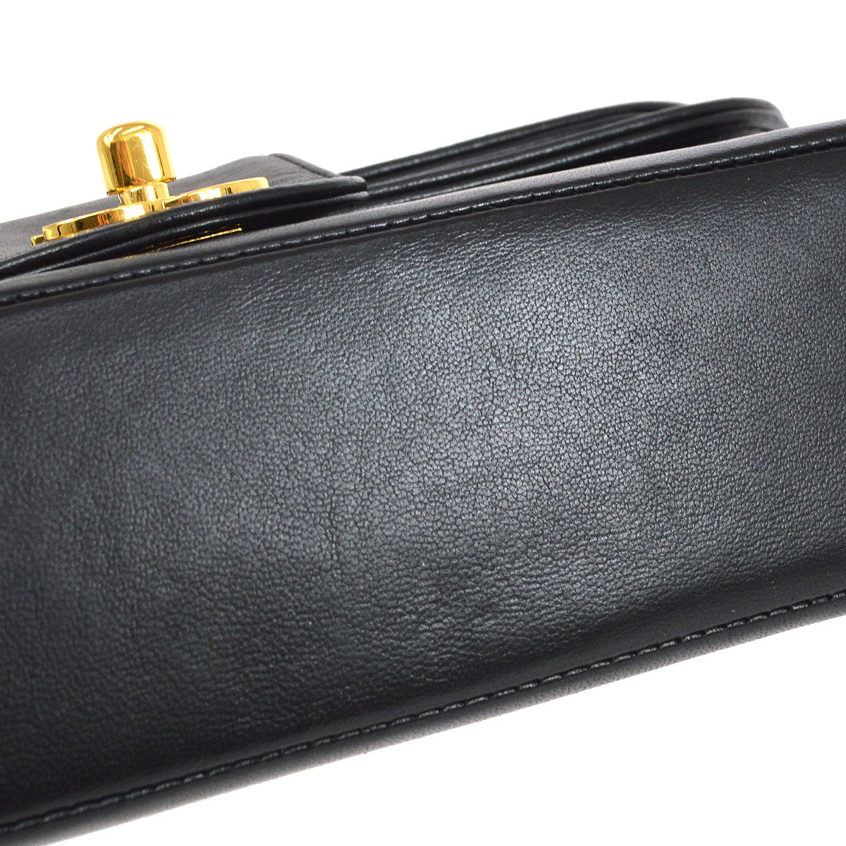CHANEL 1991-1994 Horizontal Flap Small Black Lambskin 22856