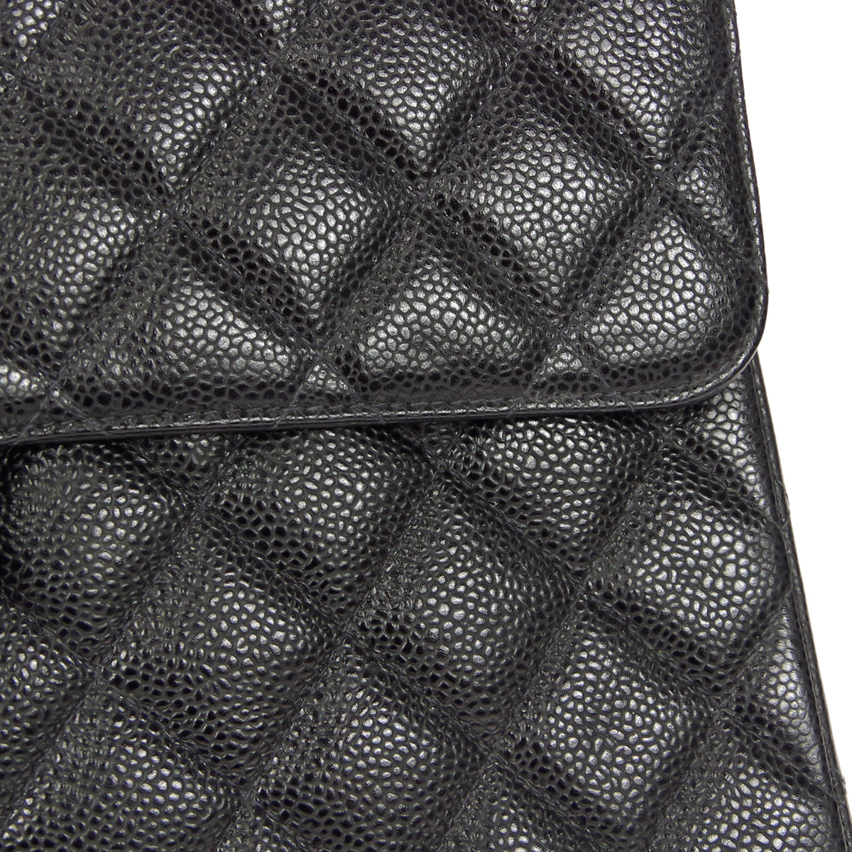 CHANEL 2000-2001 Classic Flap Jumbo SHW Black Caviar 48504