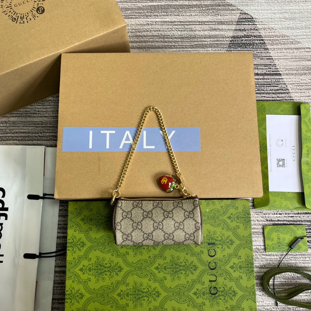 Luxury Gucci GG MINI 12 BUCKET BAG IN BEIGE CANVAS