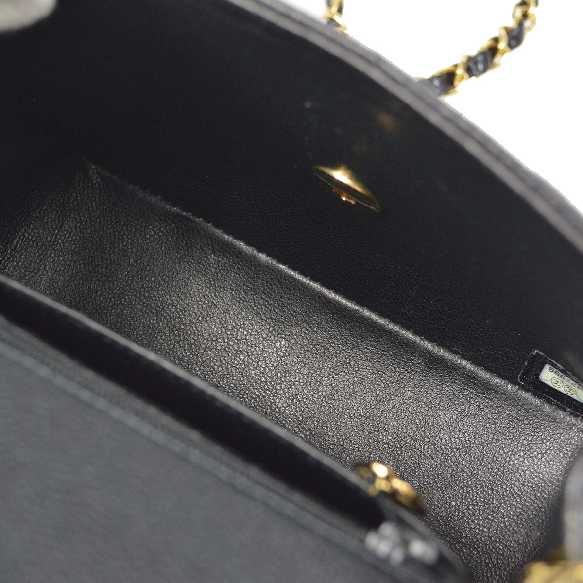 CHANEL Classic Flap Mini Square Chain Shoulder Bag Black Caviar 58067