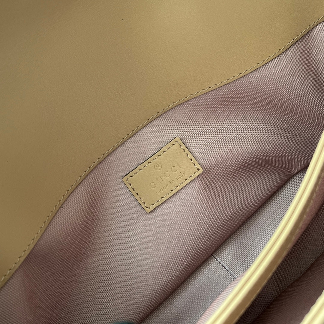 Luxury Gucci gg marmont 26cm all beige calfskin