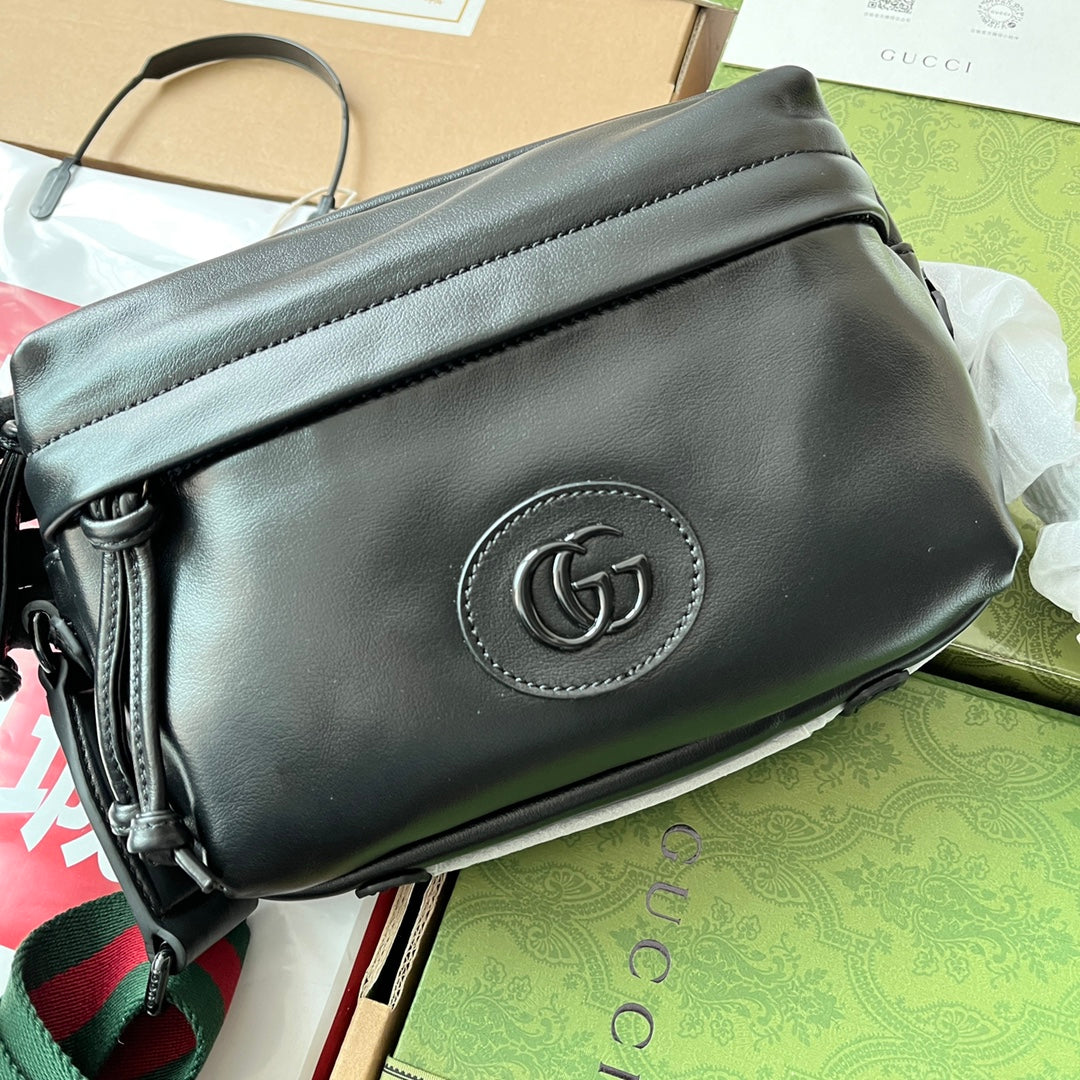 Luxury Gucci SHOULDER BAG 23 IN BLACK CALFSKIN