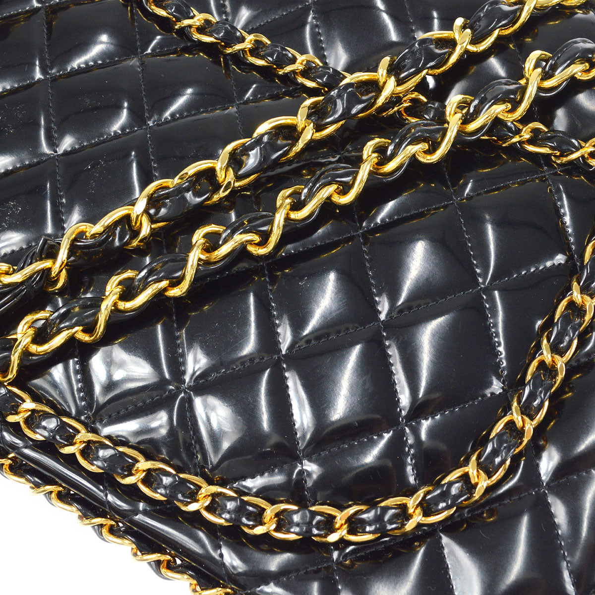 CHANEL Classic Flap Maxi Chain Shoulder Bag Black 26318