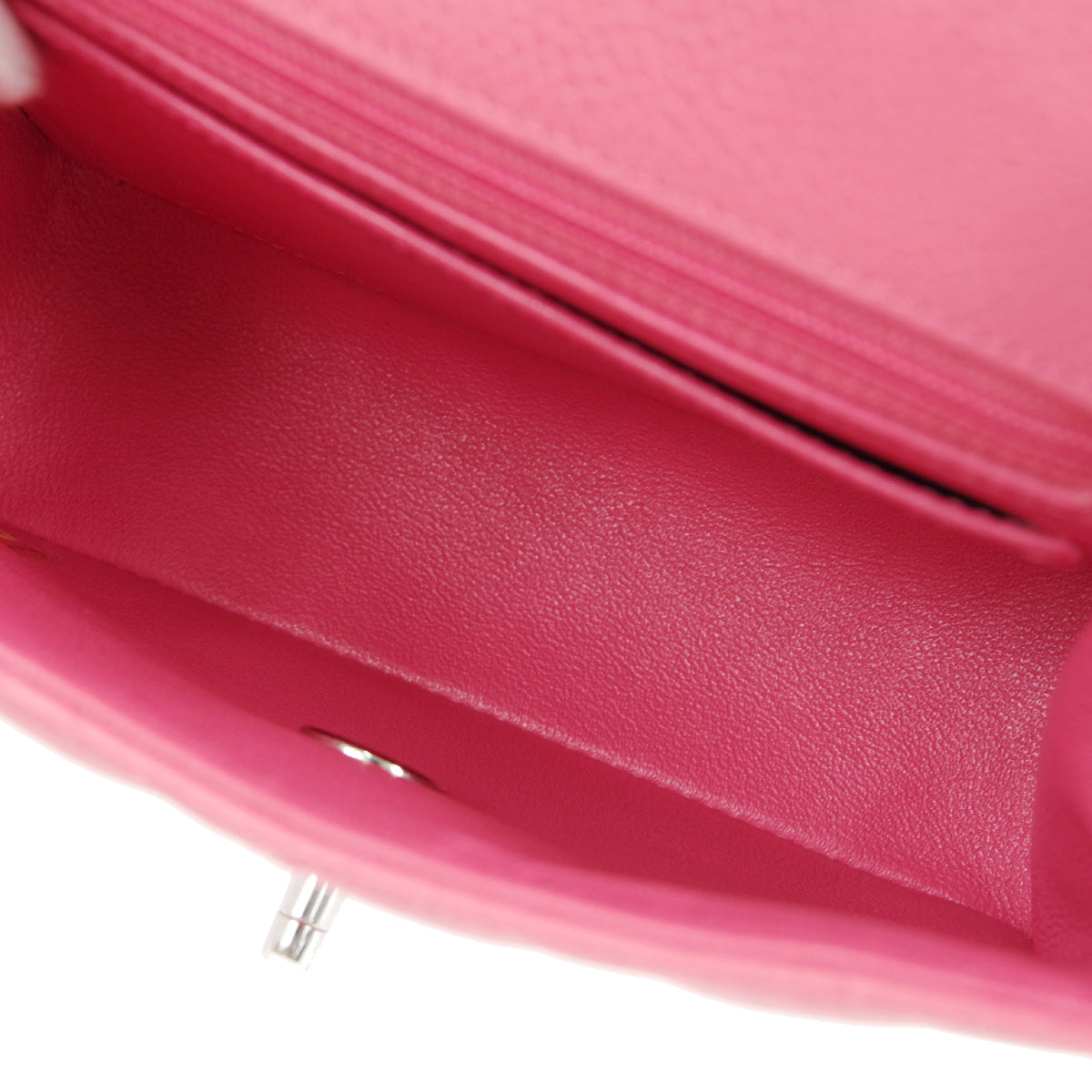 CHANEL * Classic Flap Mini Square Chain Shoulder Bag Pink Caviar 58123