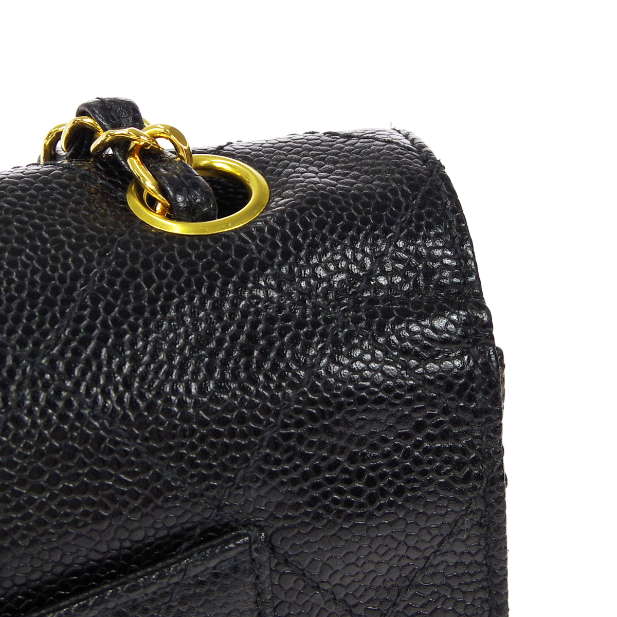 CHANEL 1997-1999 Flap Jumbo Black Caviar 66442