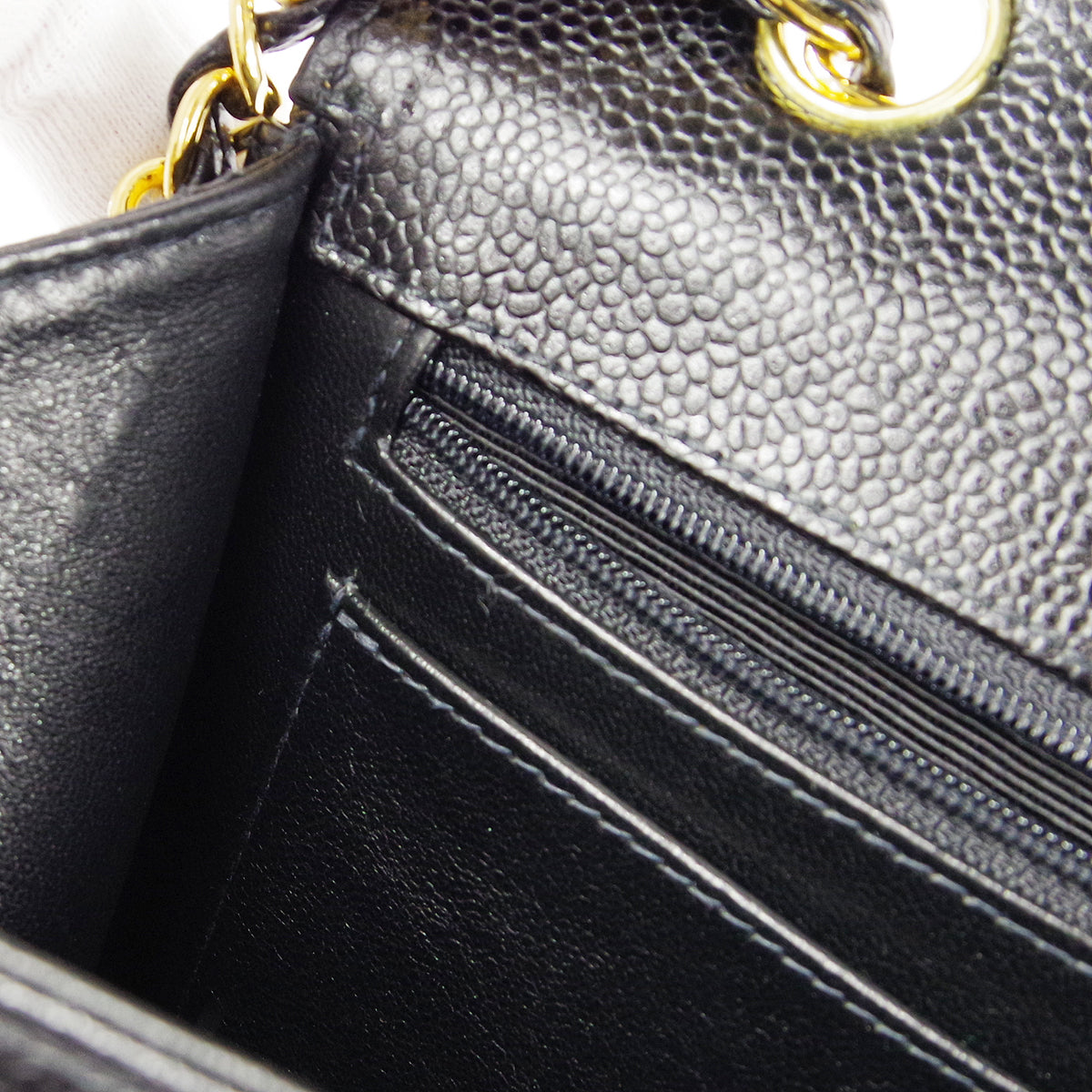 CHANEL 1997-1999 Flap Jumbo Black Caviar 66442