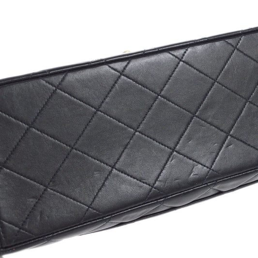 CHANEL 1994-1996 Classic Flap Maxi Black Lambskin 66455