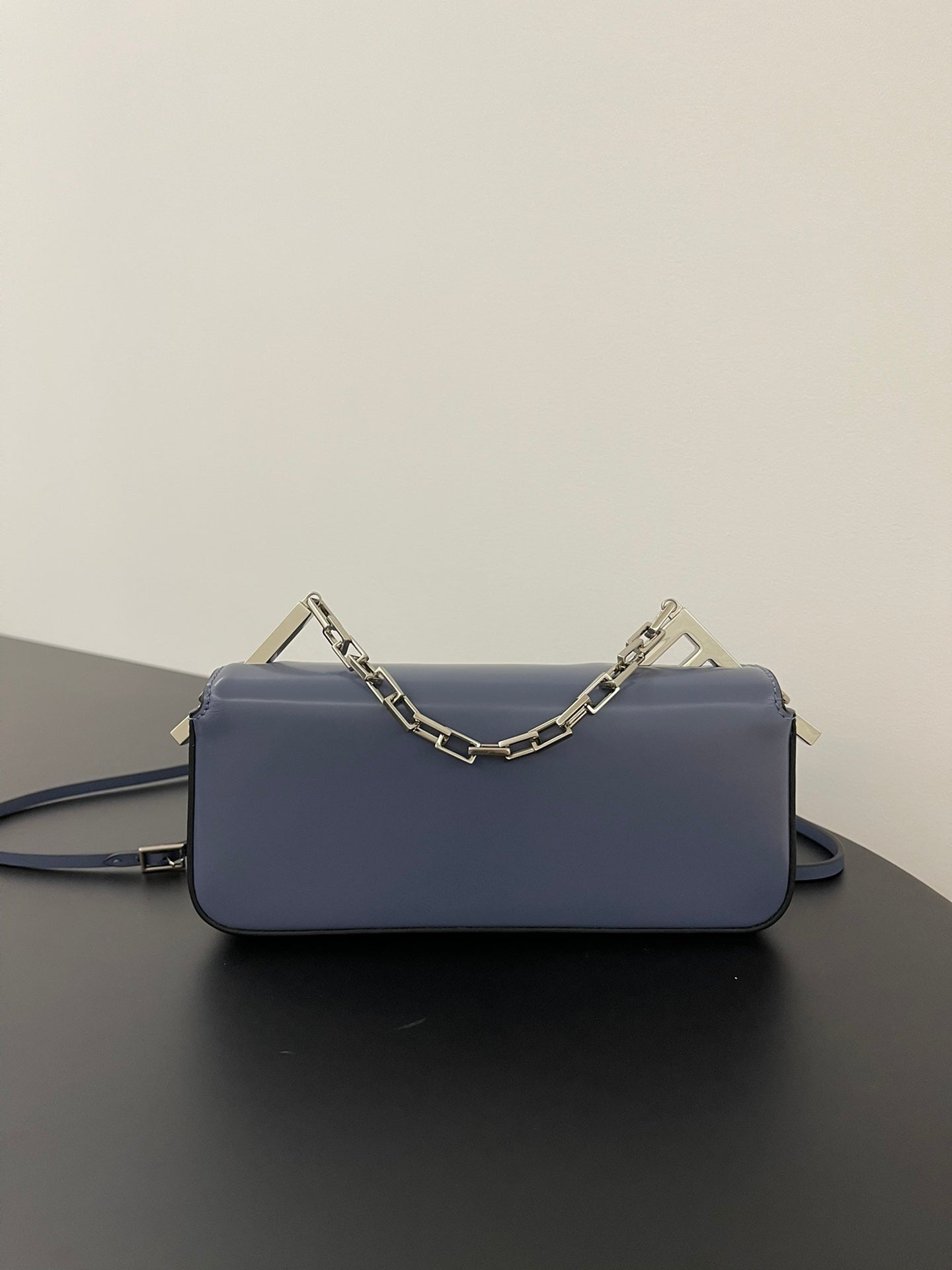 Luxury FendiLuxury FendiMINI FIRST SIGHT 23 BAG IN INDIGO BLUE CALFSKIN WITH SILVER HARDWARE