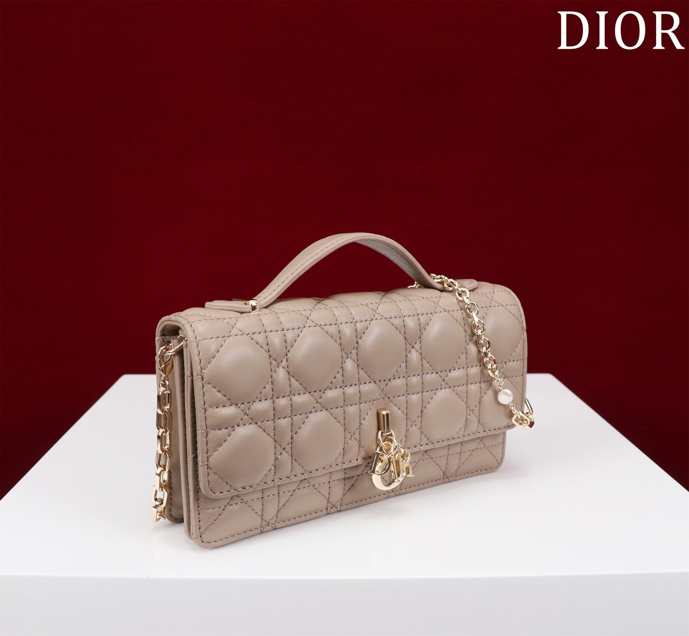 Luxury Diormy mini 21 sand lambskin