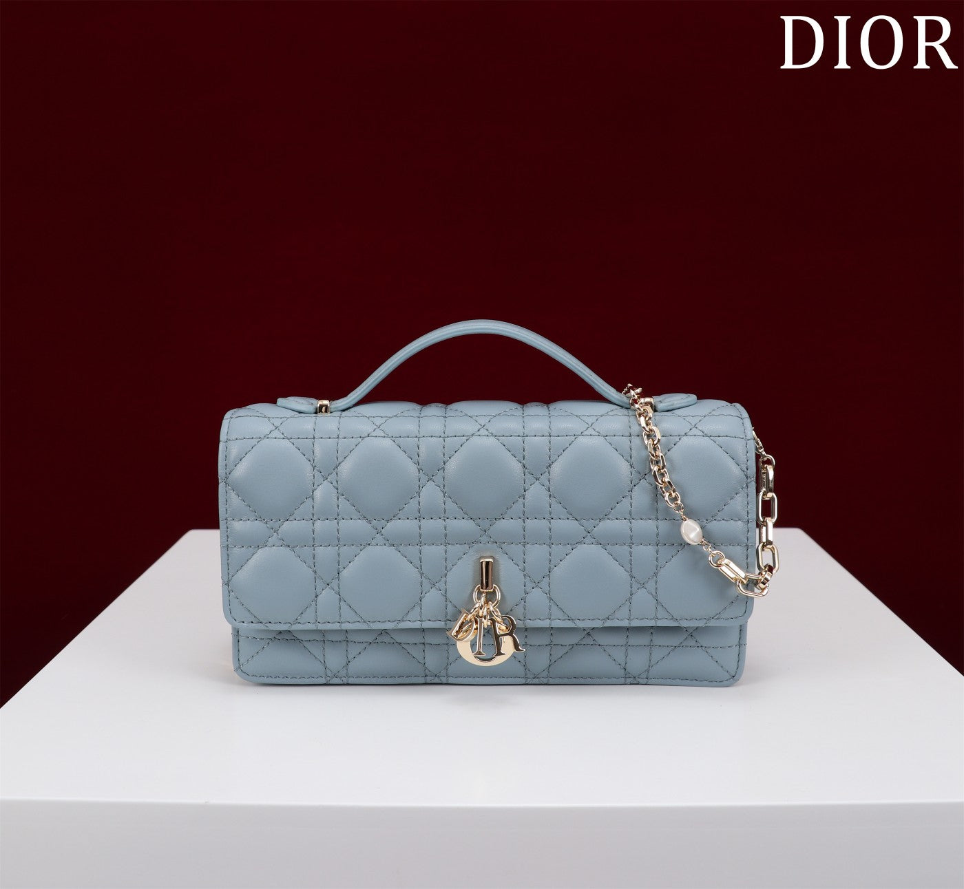 Luxury Diormy mini 21 rock gray lambskin