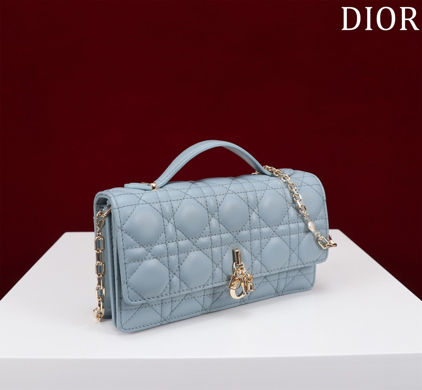 Luxury Diormy mini 21 rock gray lambskin
