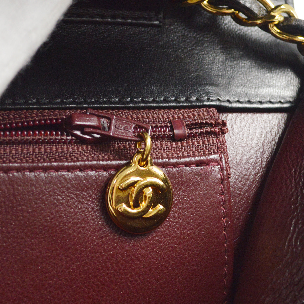 CHANEL Classic Single Flap Chain Shoulder Bag Black Lambskin 58016