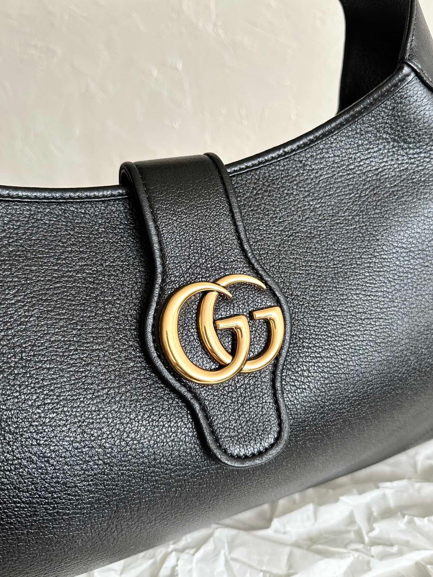 Luxury Gucci APHRODITE LARGE 47 SHOULDER BAG IN BLACK CALFSKIN