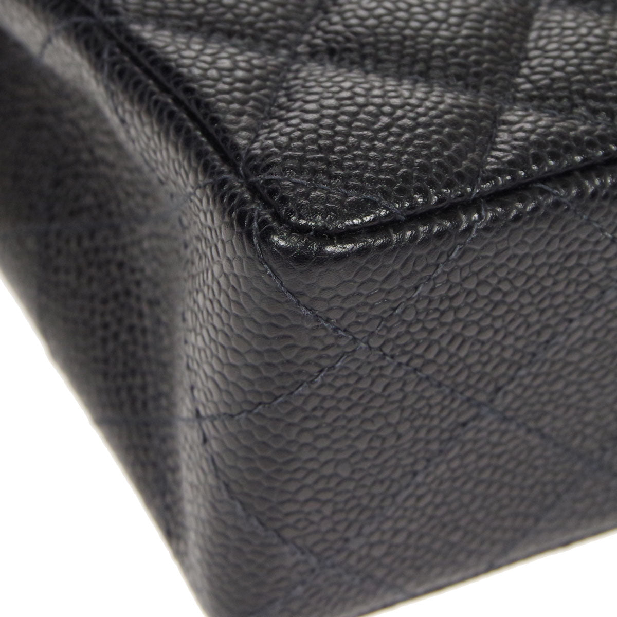CHANEL Classic Flap Mini Square Chain Shoulder Bag Black Caviar 88000