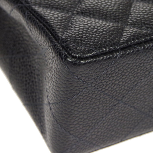 CHANEL Classic Flap Mini Square Chain Shoulder Bag Black Caviar 88000