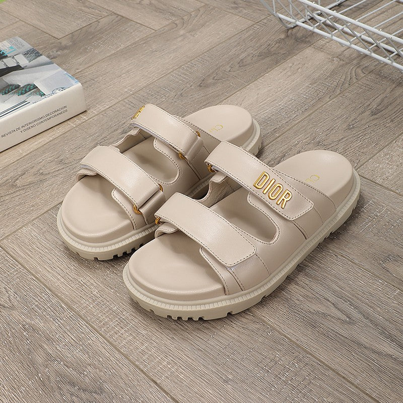 Luxury Dior DIORact dad sandal mule nude lambskin