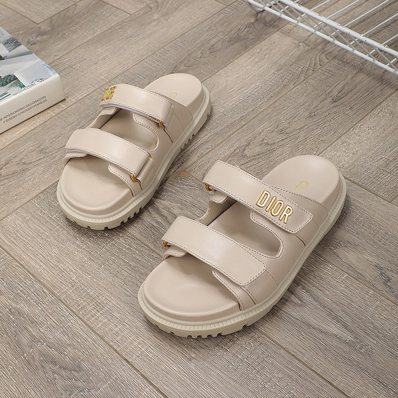 Luxury Dior DIORact dad sandal mule nude lambskin