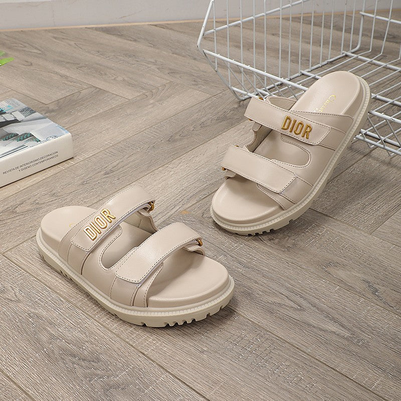 Luxury Dior DIORact dad sandal mule nude lambskin