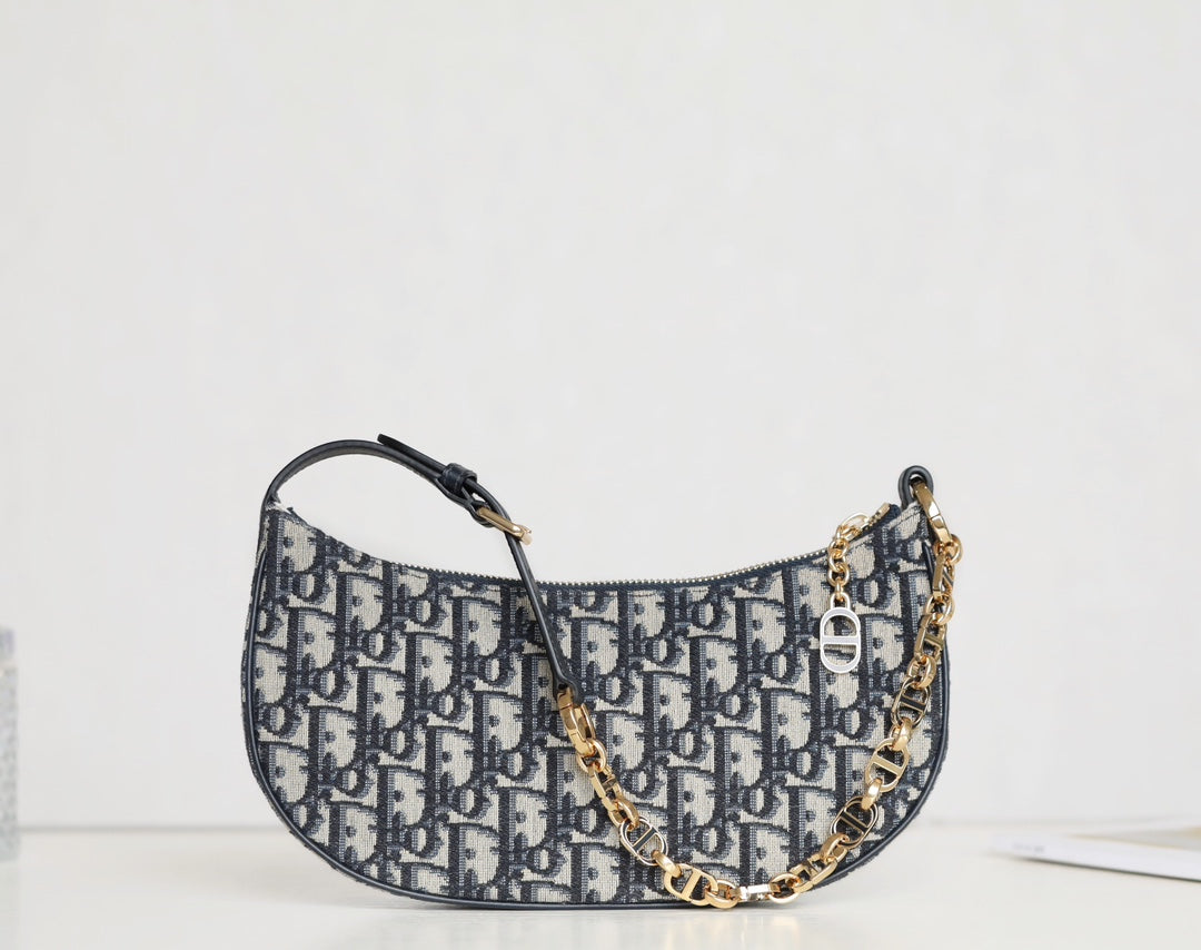 Luxury DiorLOUNGE 26 BAG IN BLUE OBLIQUE JACQUARD