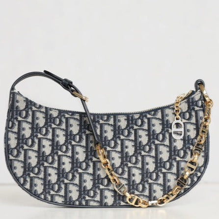 Luxury DiorLOUNGE 26 BAG IN BLUE OBLIQUE JACQUARD