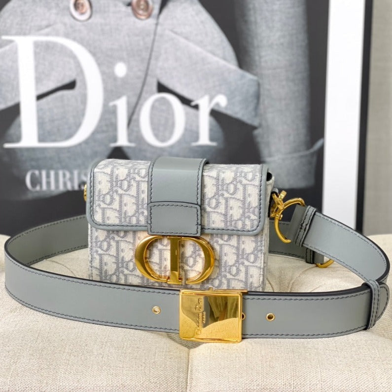Luxury DiorMONTAIGNE 19 HANDBAG IN GREY CALFSKIN