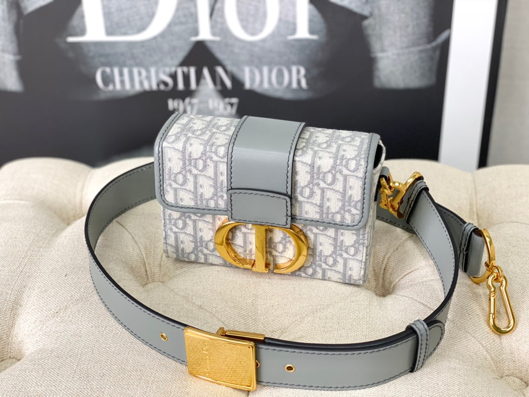 Luxury DiorMONTAIGNE 19 HANDBAG IN GREY CALFSKIN
