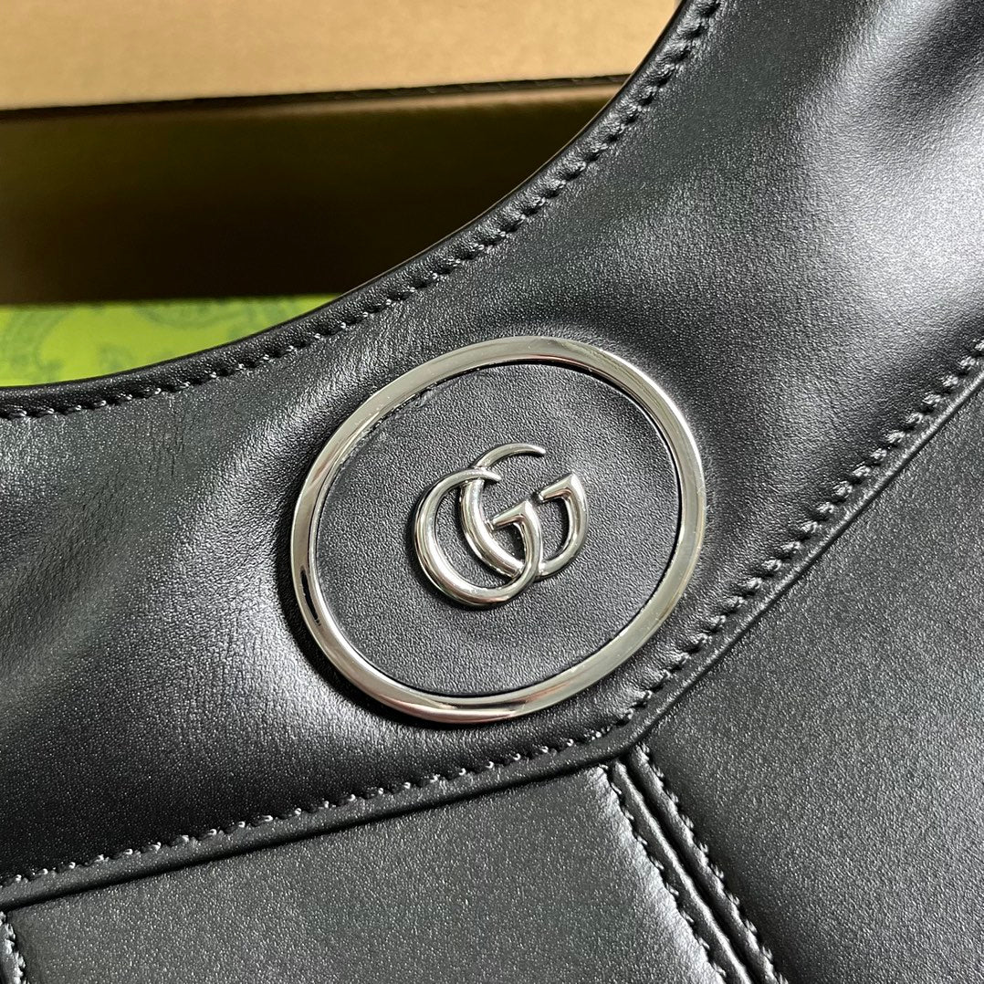 Luxury Gucci GG SMALL 28 TOTE BAG IN BLACK CALFSKIN