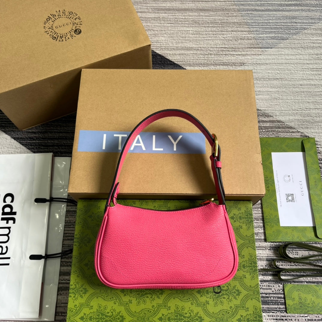 Luxury Gucci APHRODITE MINI 21 SHOULDER BAG IN BRIGHT PINK CALFSKIN