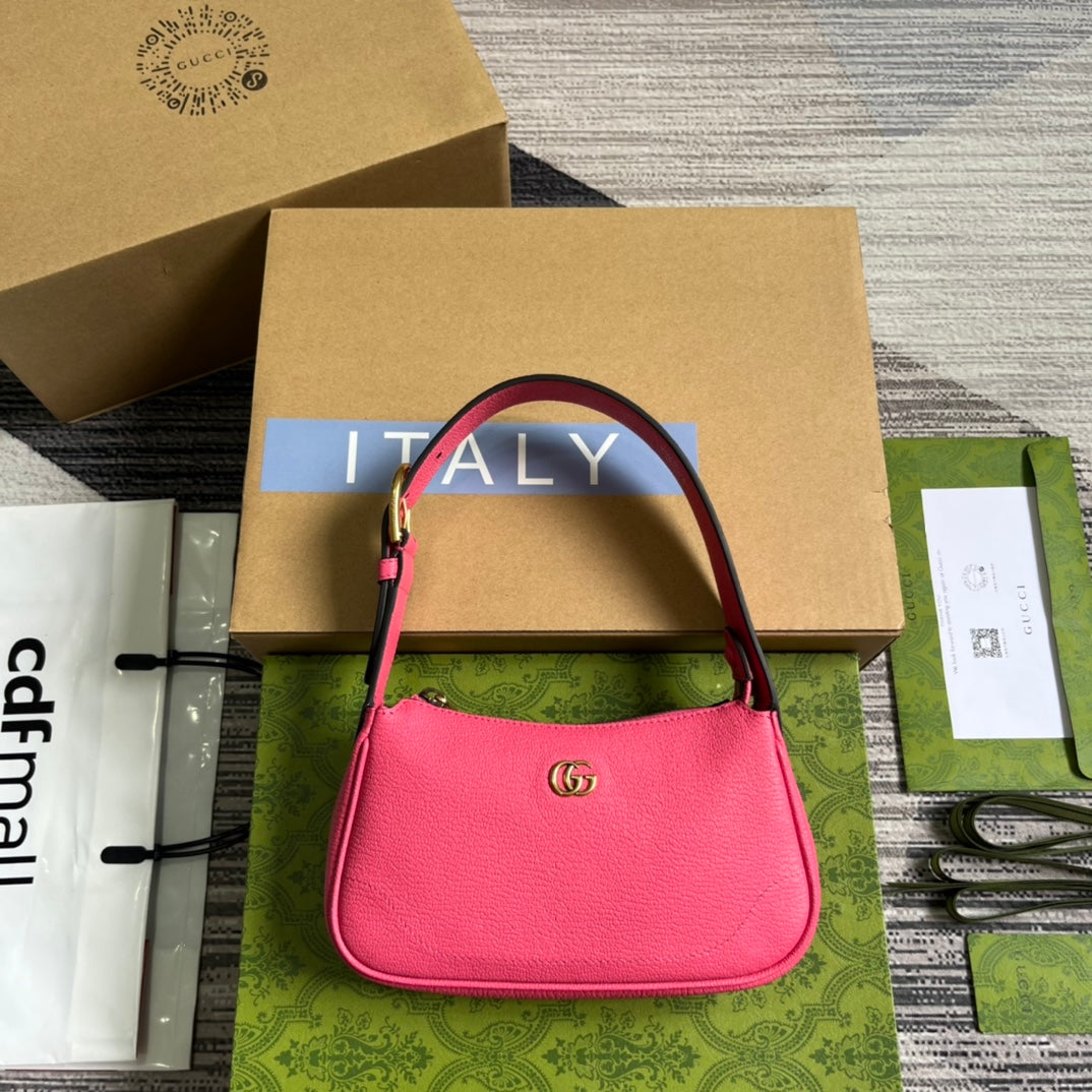Luxury Gucci APHRODITE MINI 21 SHOULDER BAG IN BRIGHT PINK CALFSKIN