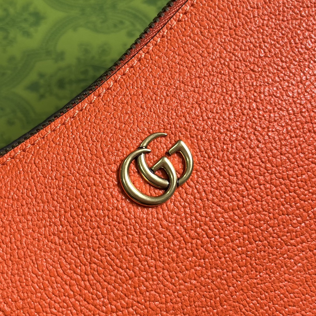 Luxury Gucci APHRODITE MINI 21 SHOULDER BAG IN ORANGE RED CALFSKIN