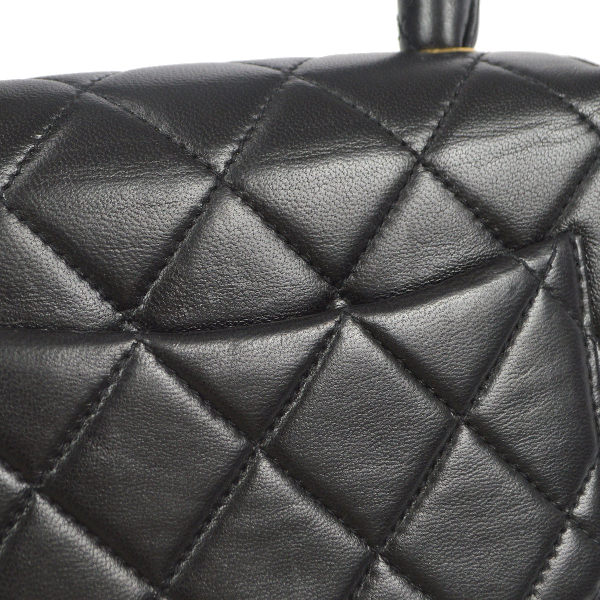 CHANEL Classic Flap Handbag Black Lambskin 76815