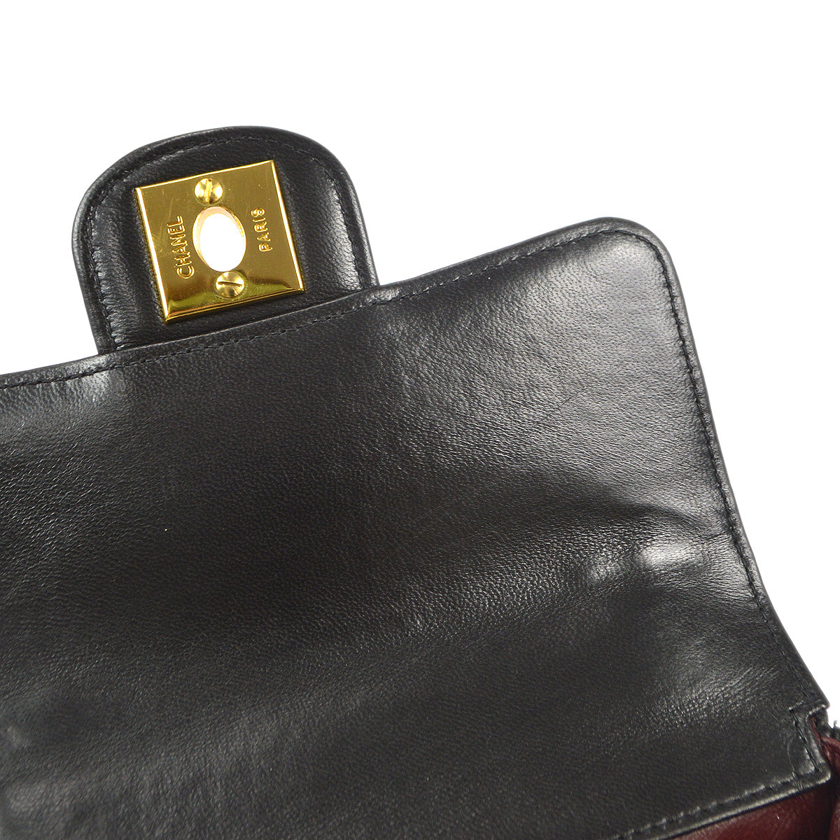 CHANEL Classic Flap Handbag Black Lambskin 76815