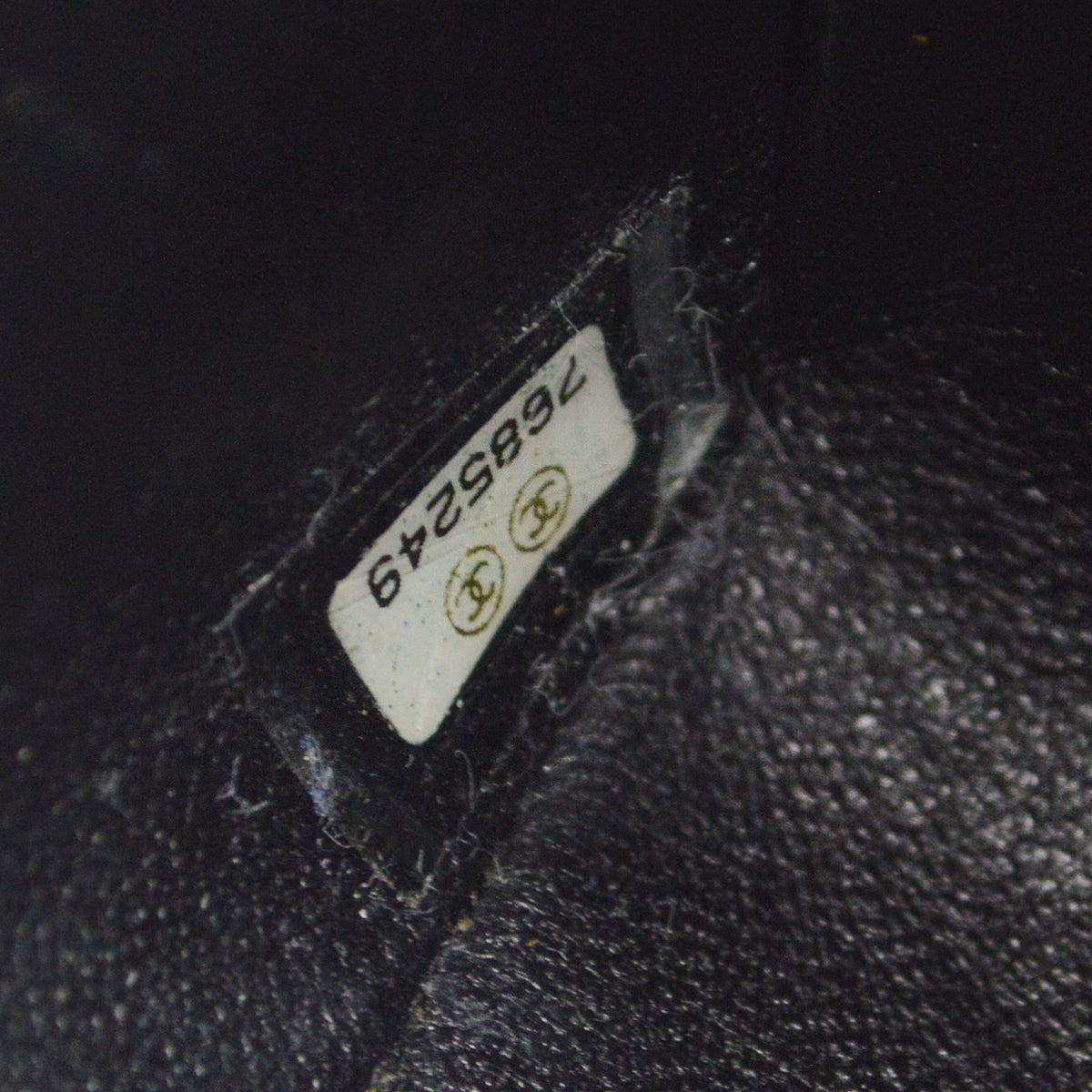 CHANEL 2001-2003 Classic Flap Mini Square 17 Black Denim 88001