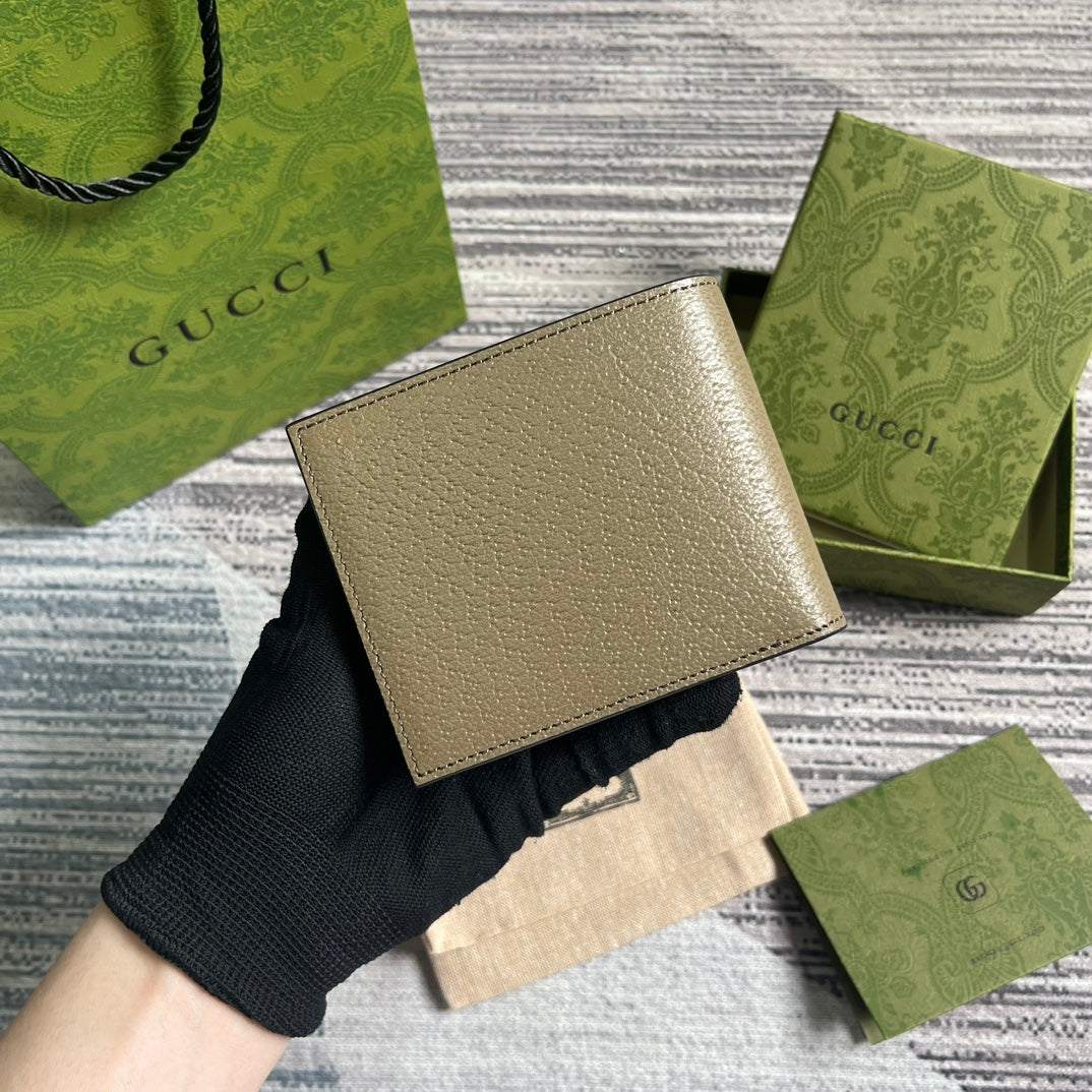 Luxury Gucci GG MARMONT 11 BIFOLD WALLET IN MOCHA BROWN CALFSKIN