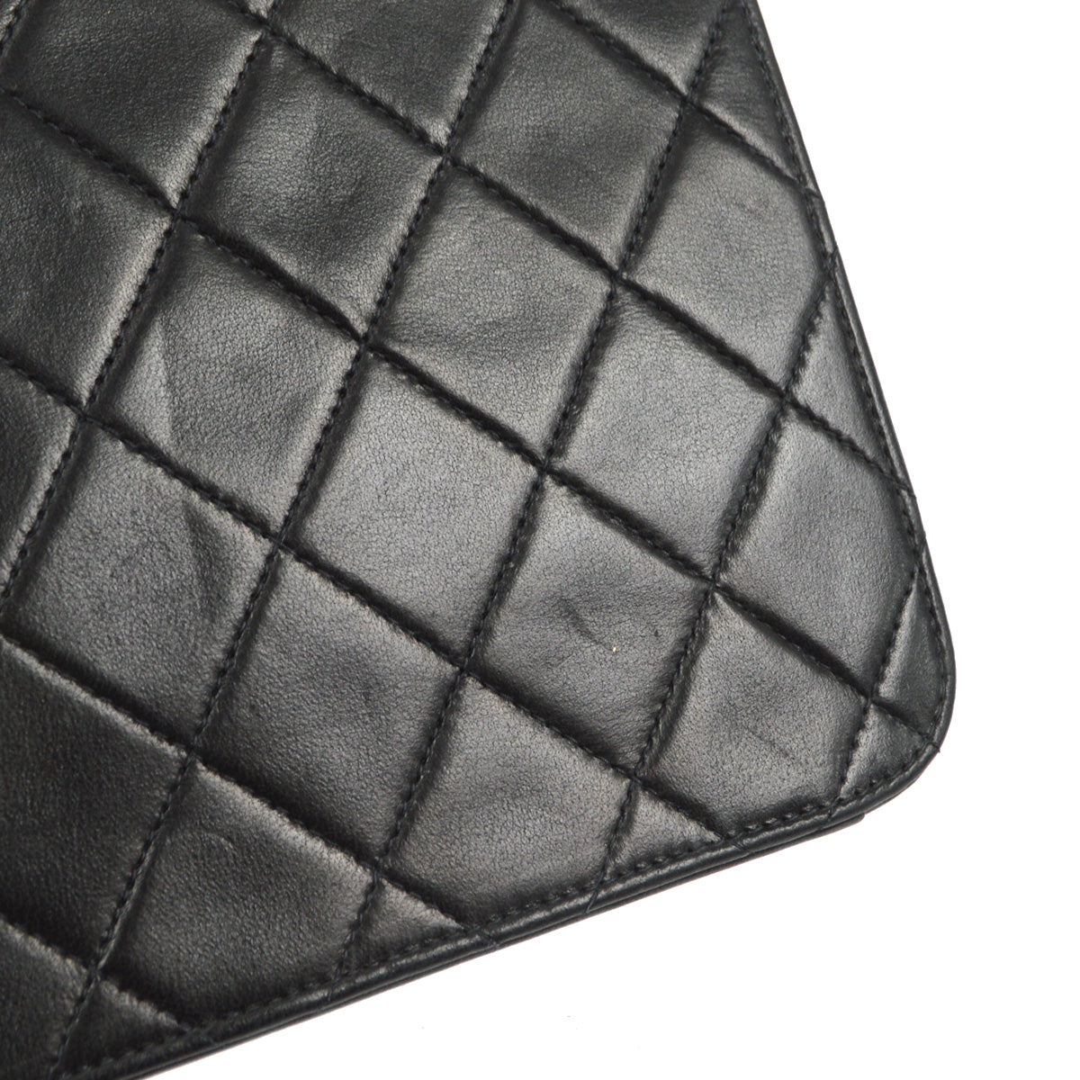 CHANEL 2000-2001 Turnlock Half Flap Medium Black Lambskin 96826