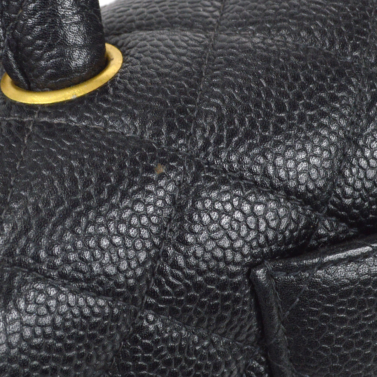 CHANEL 1994 Classic Flap Handbag Medium Black Caviar 78302