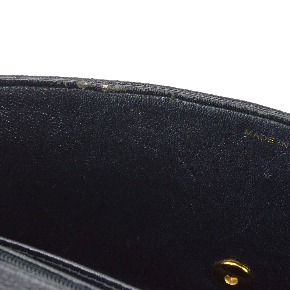 CHANEL 1994 Classic Flap Handbag Medium Black Caviar 78302