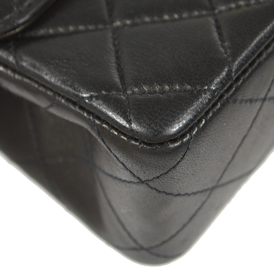 CHANEL 1994 Classic Flap Handbag Micro Black Lambskin 88126