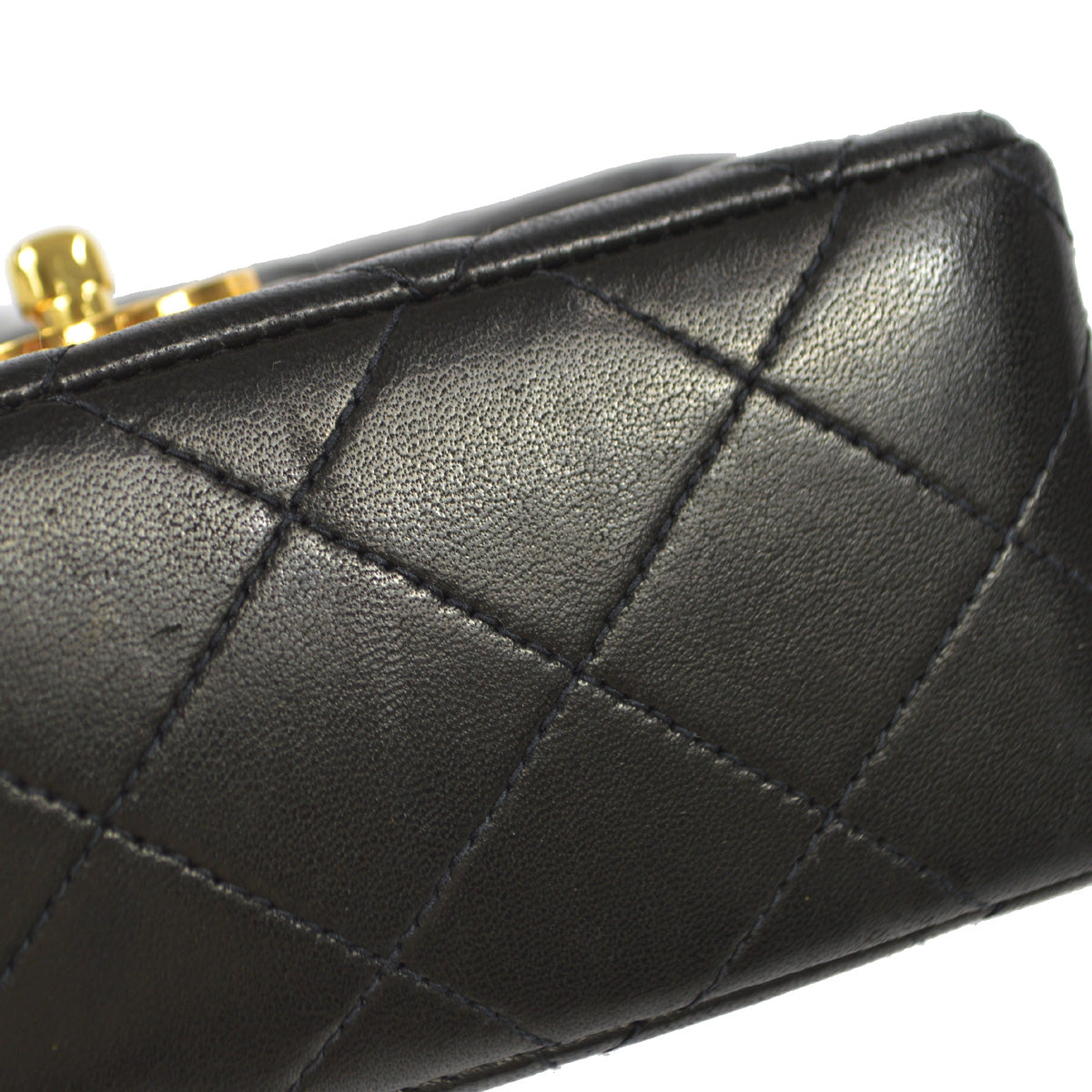 CHANEL 1994 Classic Flap Handbag Micro Black Lambskin 88126