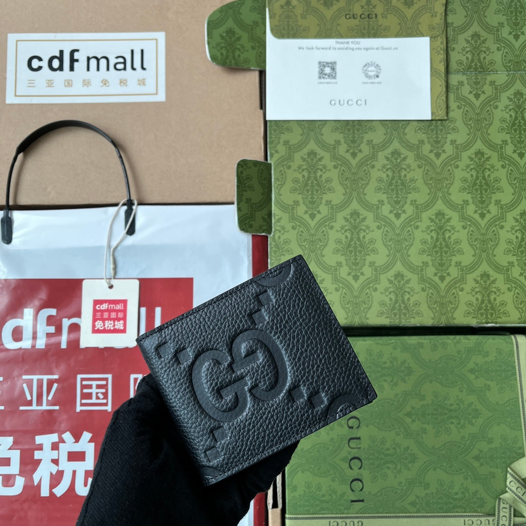 Luxury Gucci WALLET 11 IN BLACK EMBOSSED CALFSKIN