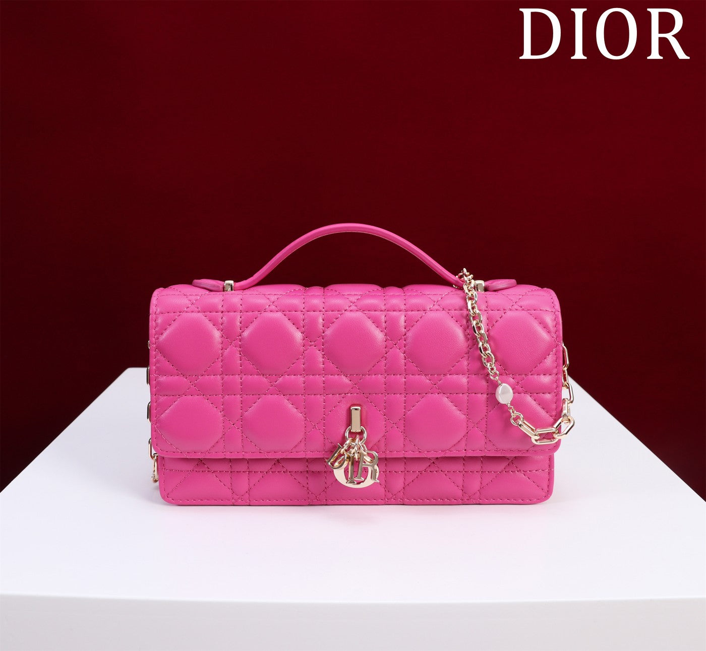 Luxury Diormy mini 21 pink lambskin