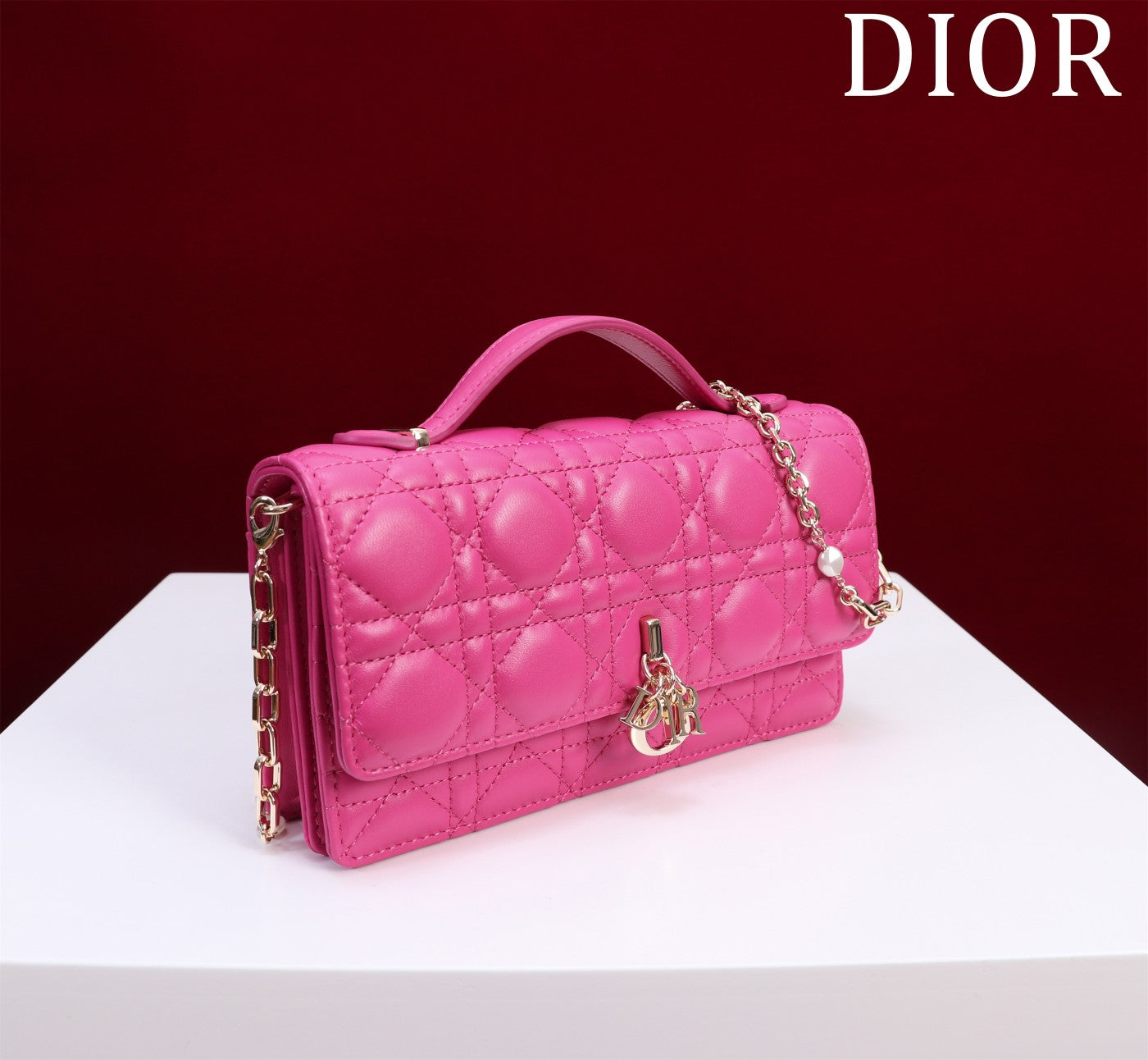Luxury Diormy mini 21 pink lambskin